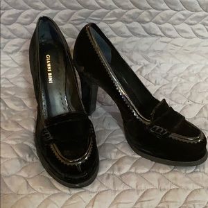 Gianni Bini Velvet Loafer Heels